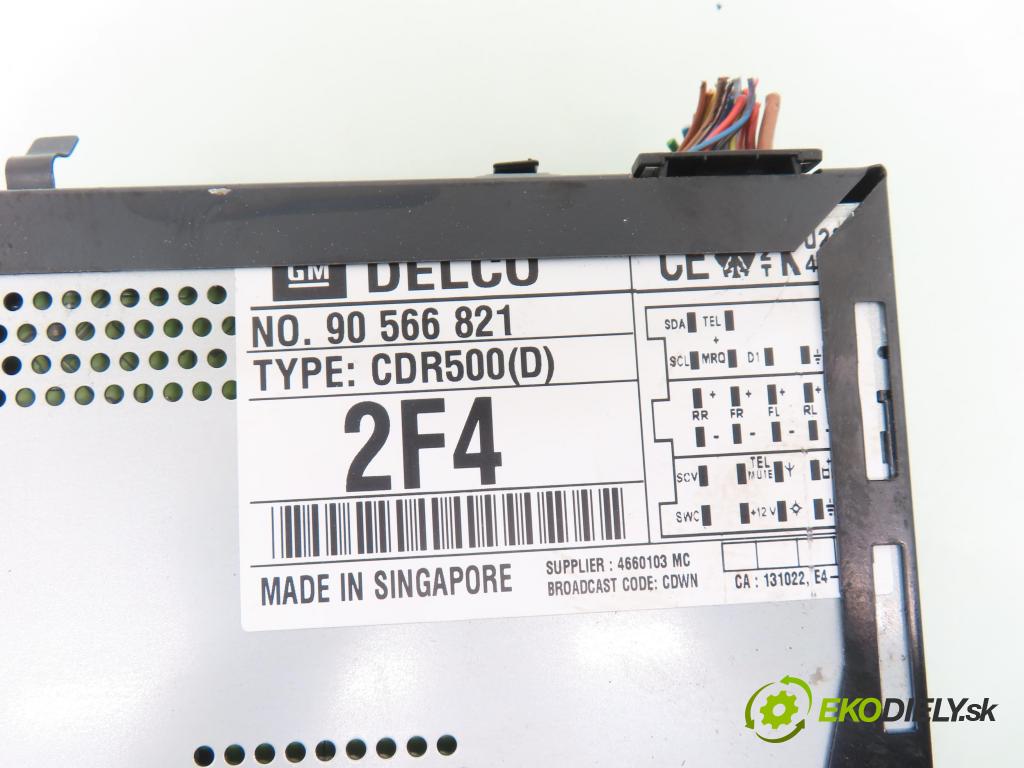 OPEL ASTRA G liftback (T98) HB 1998 55,00 1.6 8V 75 1598,00 RADIO CD 90566821 ; CDR500