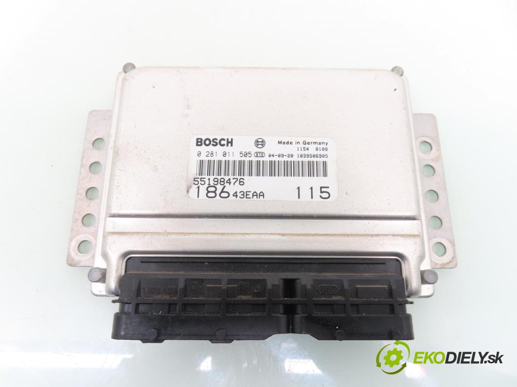 FIAT MULTIPLA (186_) MINIVAN 2004 85,00 1.9 JTD 115 - 186 A8.000 1910,00 řídící jednotka motora 0281011505 ; 55198476