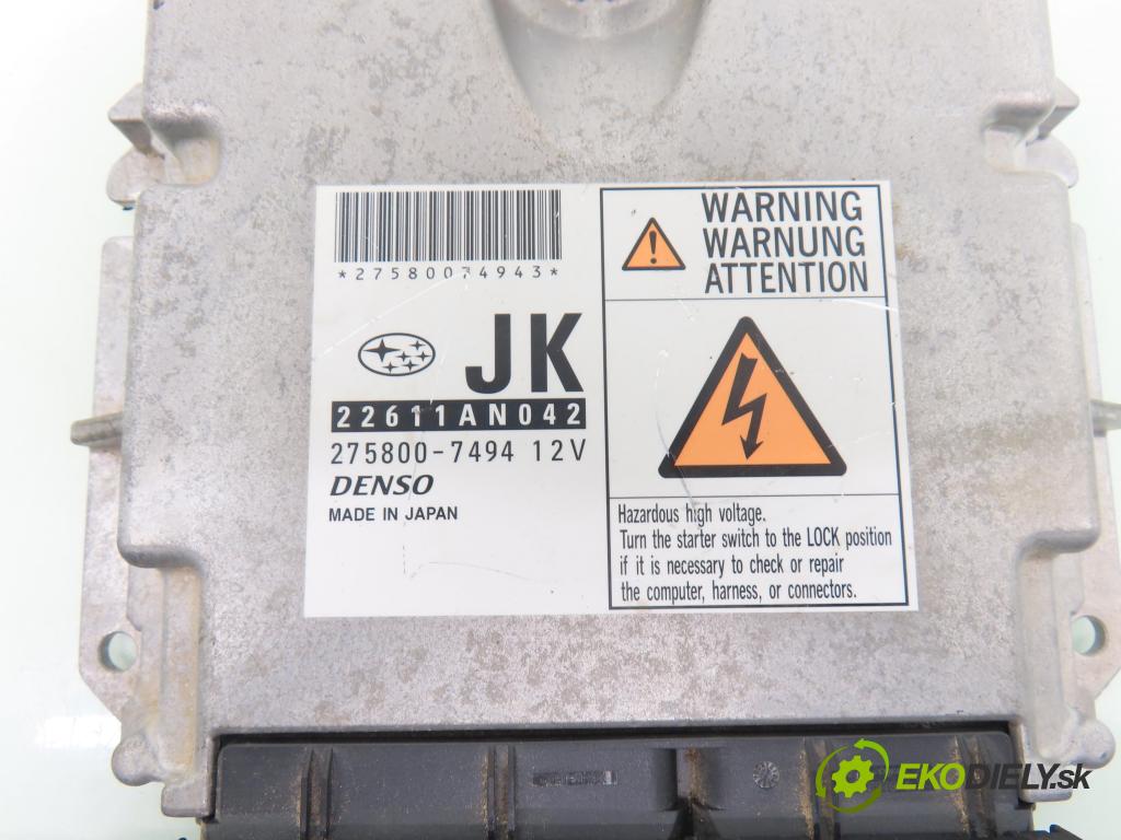 SUBARU OUTBACK (BL, BP) KOMBI 2008 110,00 2.0 D AWD - EE20Z 1998,00 řídící jednotka motora 22611AN042 ; 2758007494