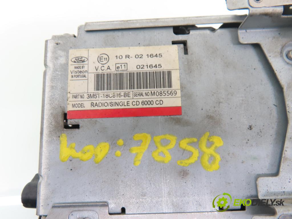 FORD FOCUS C-MAX (DM2) MINIVAN 2005 90,00 1.8 - QQDC 1798,00 RADIO CD 3M5T18C815BE