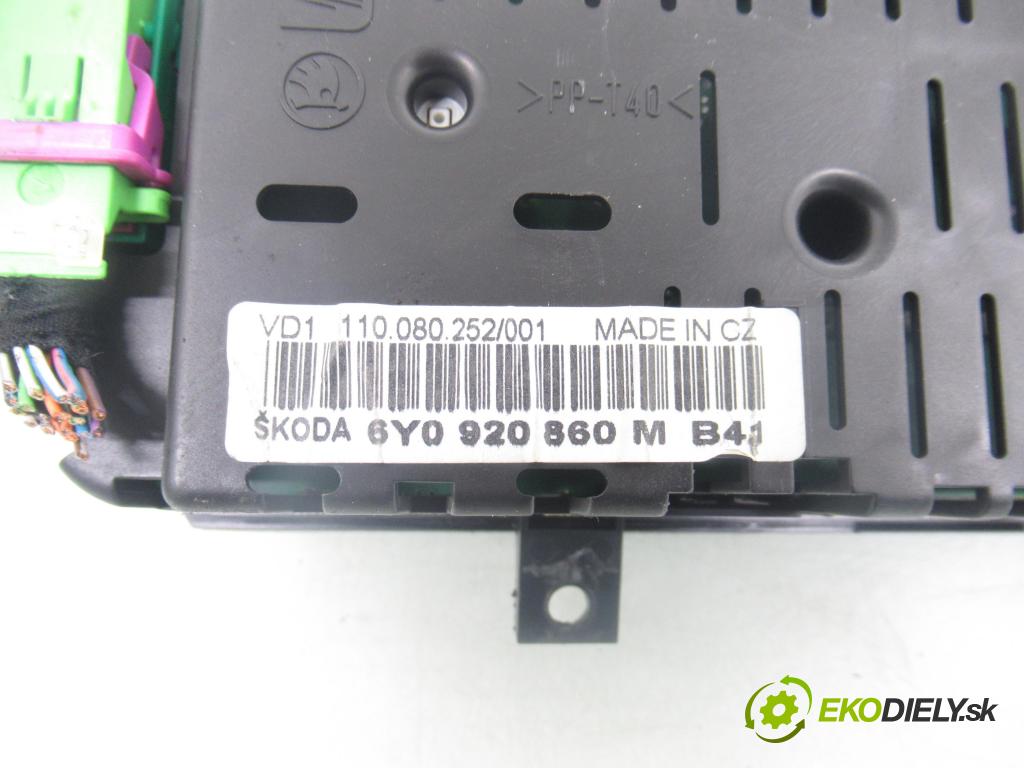 SKODA FABIA I (6Y2) HB 2003 40,00 1.2 6V 54 - AWY 1198,00 spínačka / imobilizéra IMMO / řídící jednotka 03D906032F ; 5WP4012207 ; 6Q2937049C