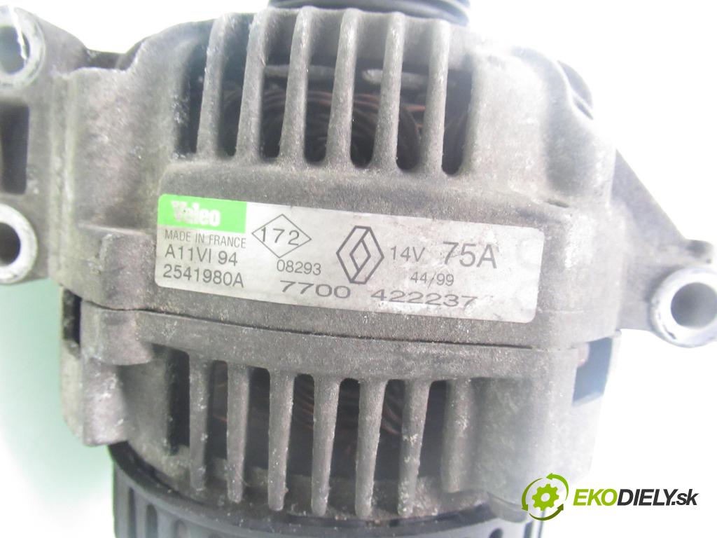 RENAULT MEGANE I (BA0/1_) LIFTBACK 1999 79,00 1.6 16V 107 - K4M 708 1598,00 Alternátor 7700422237 ; 2541980A (Alternátor)