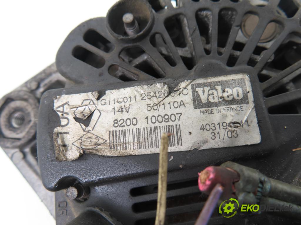 RENAULT SCENIC II (JM0/1_) MINIVAN 2003 83,00 1.6 (JM0C, JM0J, JM1B) - K4M 782 1598,00 Alternátor 8200100907 (Alternátor)