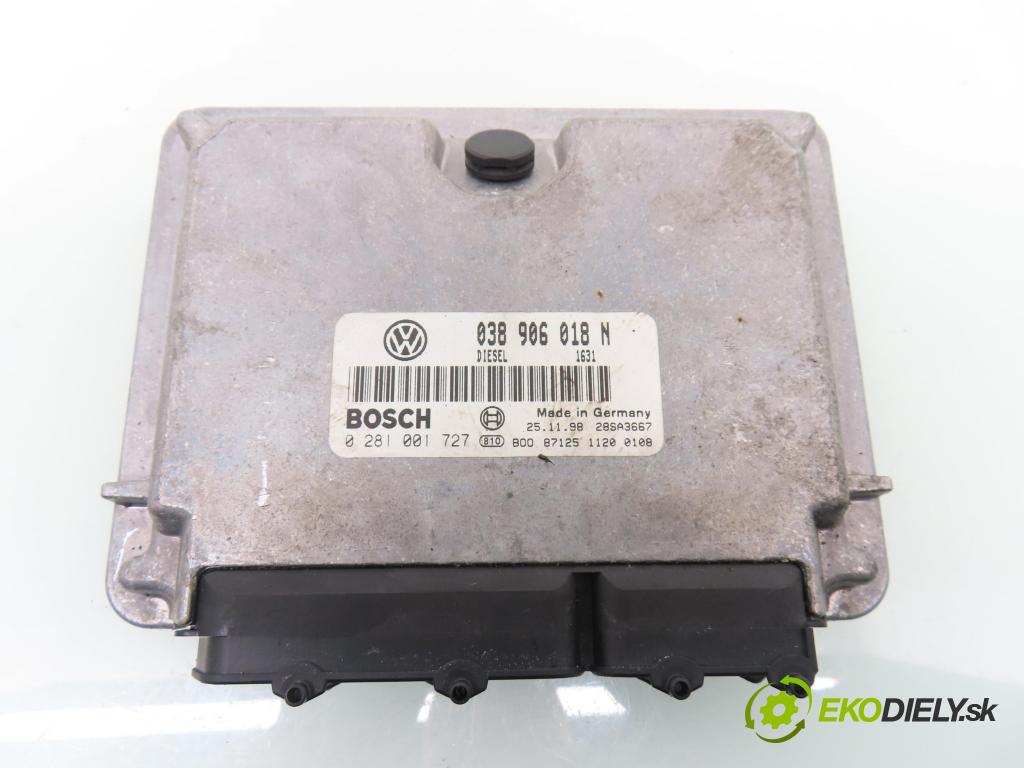 VW PASSAT B5 Variant (3B5) KOMBI 1998 66,00 1.9 TDI 90 - AHU 1896,00 řídící jednotka motora 038906018N ; 0281001727