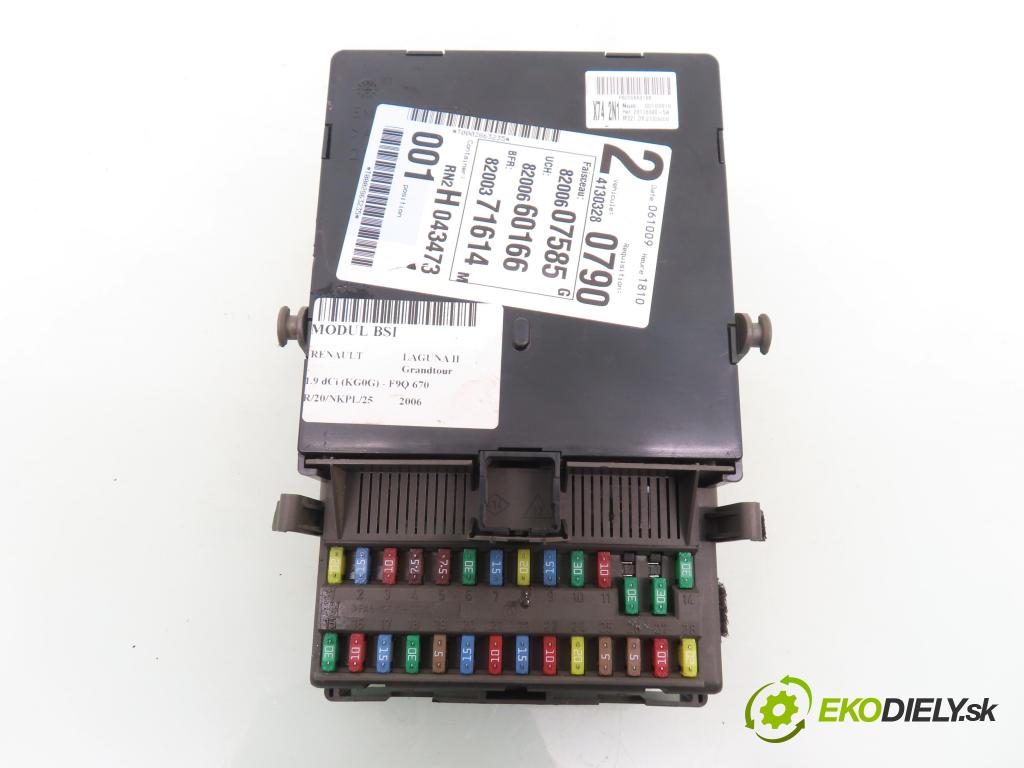 RENAULT LAGUNA II Grandtour (KG0/1_) KOMBI 2006 88,00 1.9 dCi (KG0G) - F9Q 670 1870,00 MODUL BSI 8200371614B ; 518856125 ; P8200660166