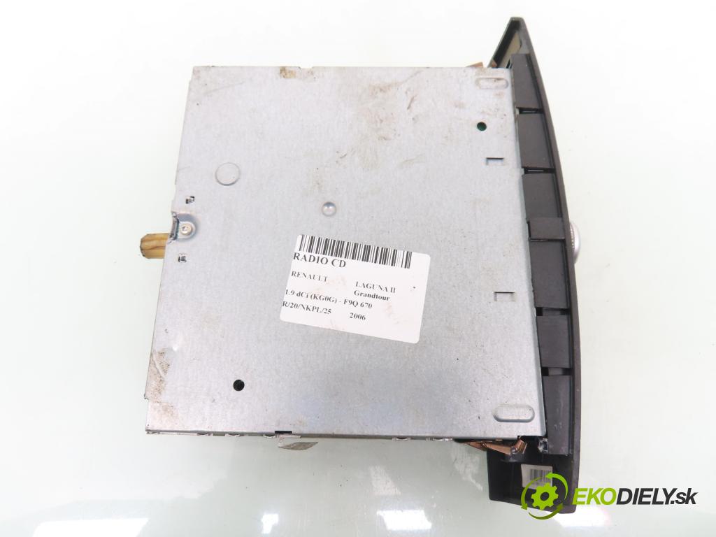 RENAULT LAGUNA II Grandtour (KG0/1_) KOMBI 2006 88,00 1.9 dCi (KG0G) - F9Q 670 1870,00 RADIO CD 8200514871 ; 8200514871B