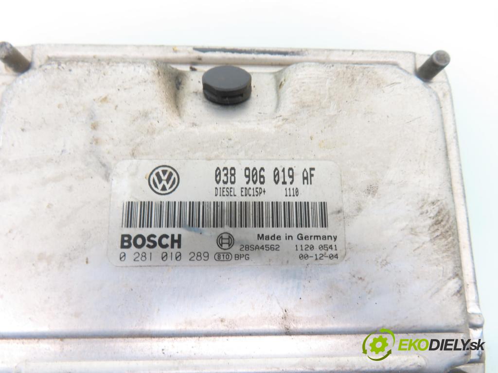 SKODA FABIA I Combi (6Y5) KOMBI 2001 74,00 1.9 TDI - ATD 1896,00 řídící jednotka motora 038906019AF ; 0281010289