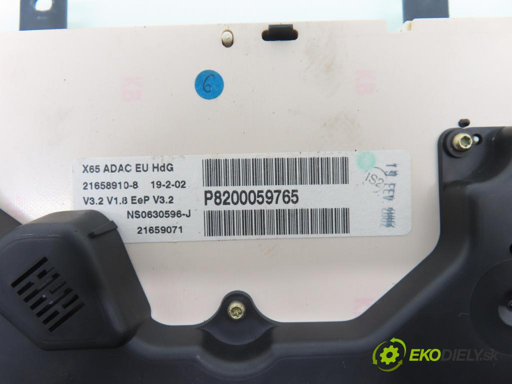 RENAULT CLIO II (BB_, CB_) HB 2002 72,00 1.4 16V (B/CB0P) - K4J 710 1390,00 Prístrojovka elektrický P8200059765