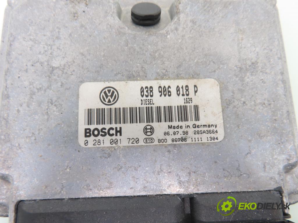VW PASSAT B5 (3B2) SEDAN 1998 81,00 1.9 TDI - AVG 1896,00 Riadiaca jednotka Motor 038906018P ; 0281001720