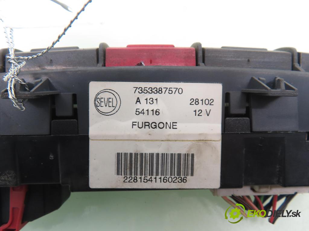 PEUGEOT BOXER Skrzynia (244) FURGON 2002 74,00 2.2 HDi - 4HY (DW12UTED) 2179,00 prepínač výstražných (núdzových) 7353387570