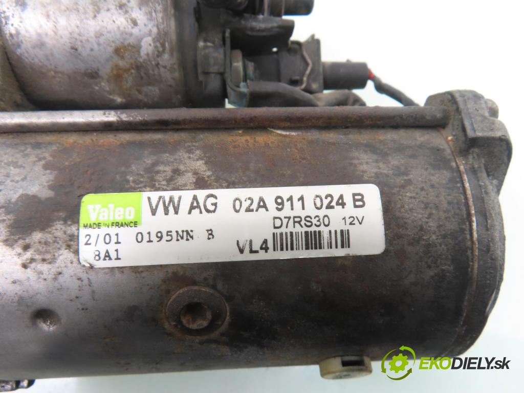 SKODA FABIA I Combi (6Y5) KOMBI 2001 74,00 1.9 TDI - ATD 1896,00 startér 02A911024B ; D7RS30 (Startér)