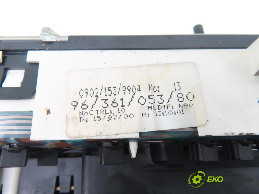 CITROEN BERLINGO / BERLINGO FIRST nadwozie wielkoprzestrzenne (MPV) KOMBIVAN 2000 51,00 1.9 D (MFWJZ) - WJZ (DW8) 1868,00 prístrojovka elektrický 9636105380