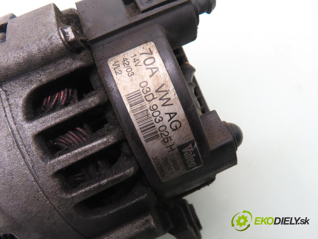 SKODA FABIA I (6Y2) HB 2003 40,00 1.2 6V 54 - AWY 1198,00 Alternátor 03D903025H (Alternátor)