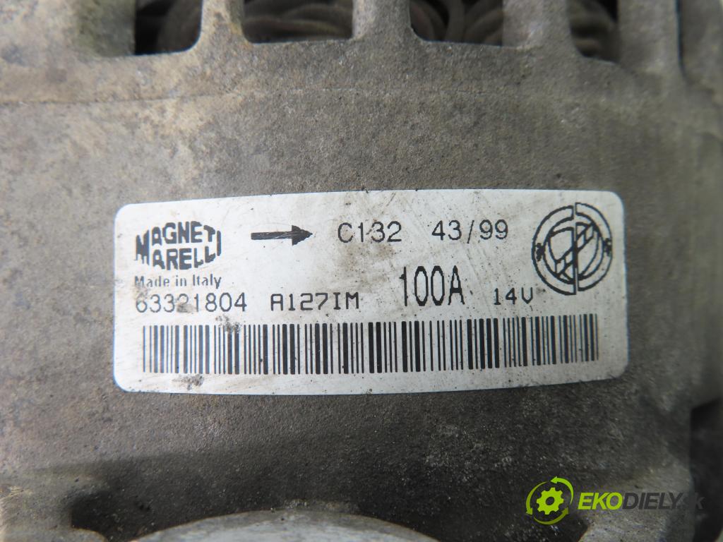 FIAT PUNTO (188_) HB 1999 59,00 1.9 JTD 80 - 188 A2.000 1910,00 Alternátor 63321804 (Alternátor)