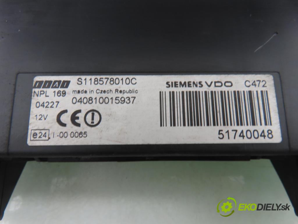 FIAT PANDA (169_) VAN 2012 51,00 1.2 LPG - 169 A4.000 1242,00 MODUL BSI 51740048 ; S118578010C