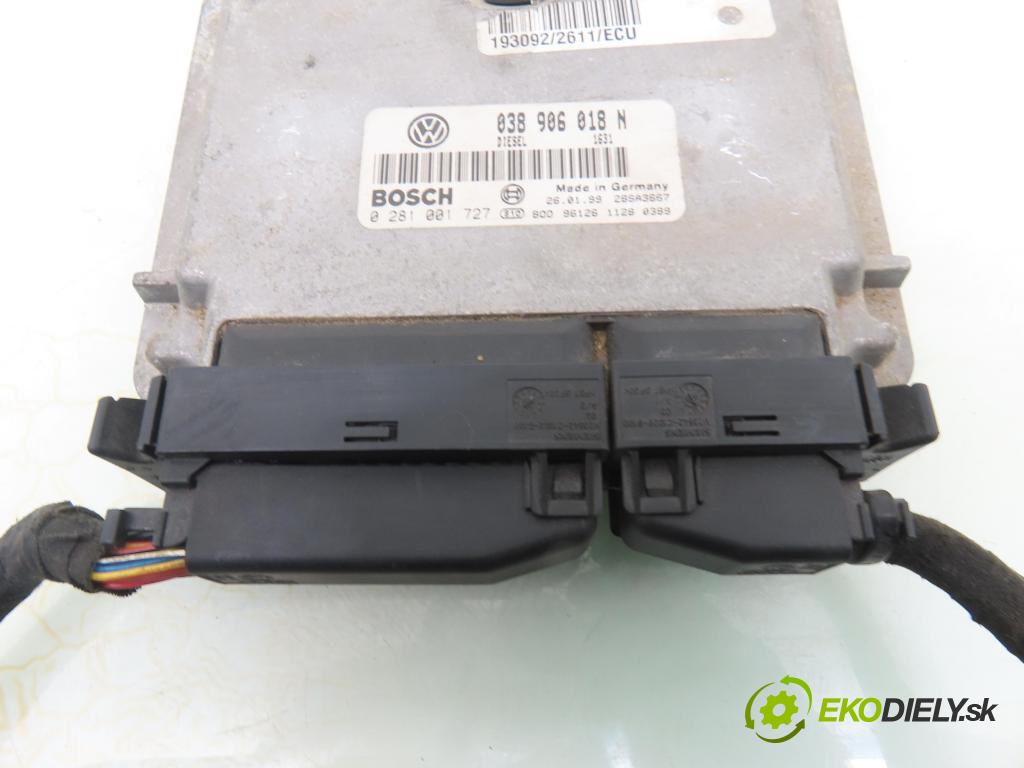 VW PASSAT B5 (3B2) SEDAN 1999 66,00 1.9 TDI - AHH 1896,00 řídící jednotka motora 038906018N ; 0281001727