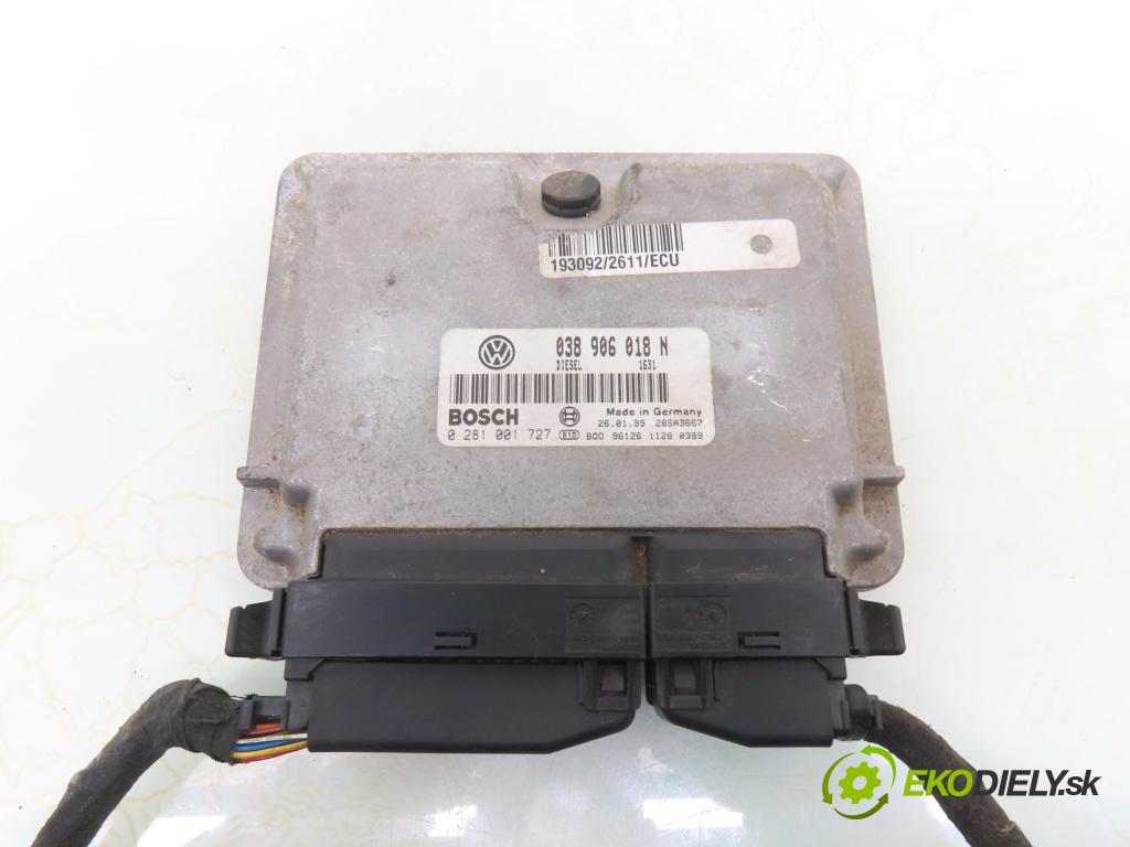 VW PASSAT B5 (3B2) SEDAN 1999 66,00 1.9 TDI - AHH 1896,00 řídící jednotka motora 038906018N ; 0281001727