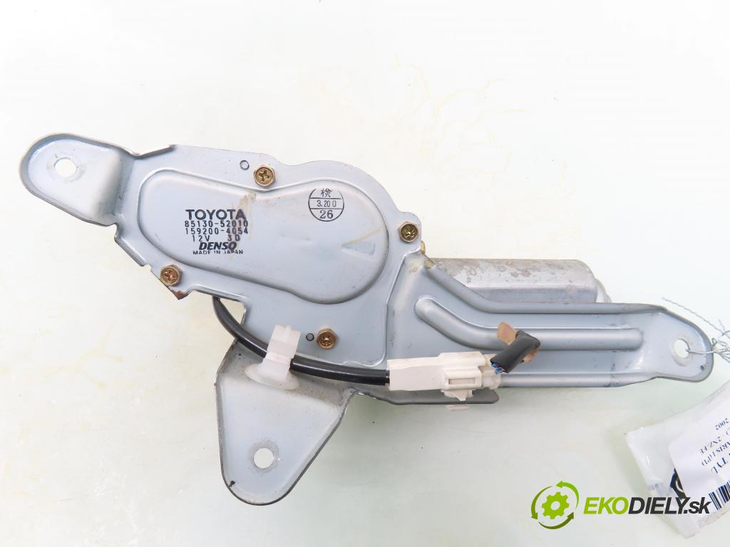 TOYOTA YARIS (_P1_) HB 2002 63,00 1.3 VVTi 86 - 2NZ-FE 1299,00 motorek stěrače ZADNÍ: 8513052010 ; 1592004054