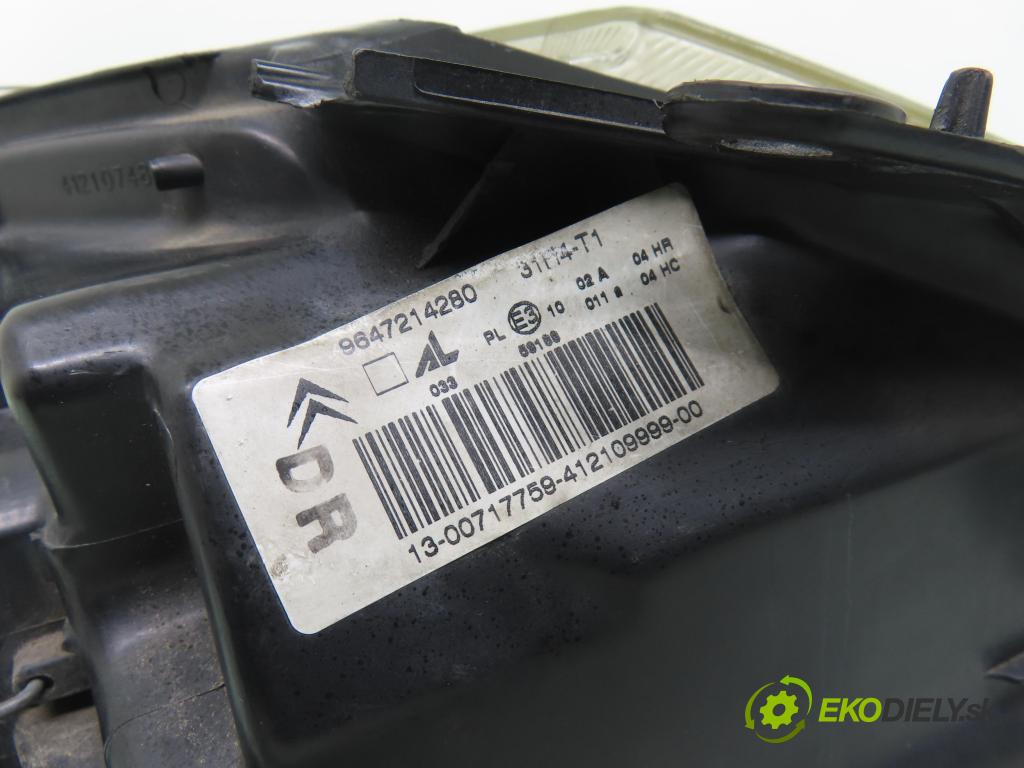 CITROEN C3 I (FC_) HB 2003 54,00 1.4 i - KFV (TU3JP) 1360,00 světlo LP 9647214280