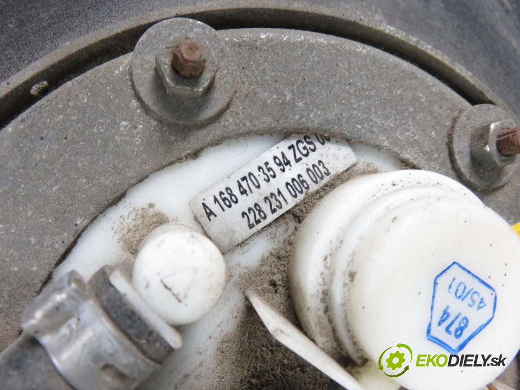 MERCEDES-BENZ KLASA A (W168) HB 2001 60,00 1.4 A 140 82 - M 166.940 1397,00 nádržka paliva benzín A1684706001 ; A1684703594