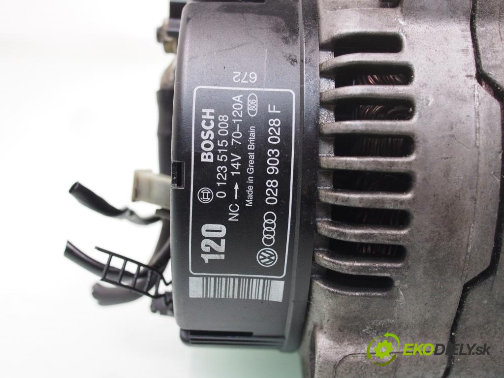 VW PASSAT B5 (3B2) SEDAN 1997 66,00 1.9 TDI - AHH 1896,00 Alternátor 0123515008 ; 028903028F (Alternátor)