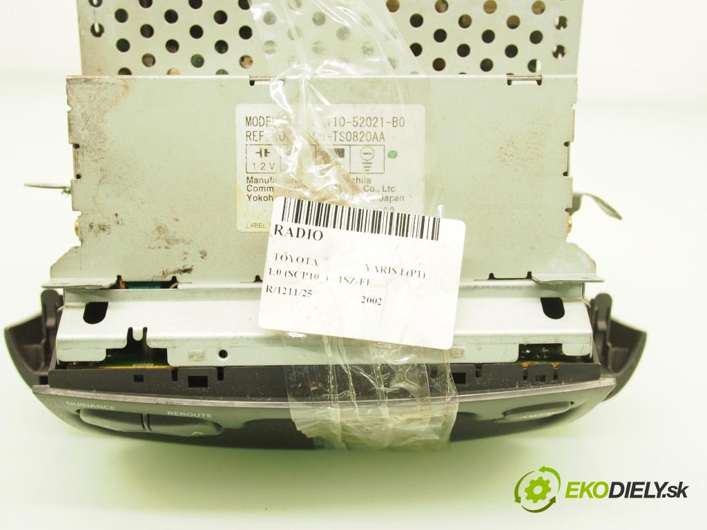 TOYOTA YARIS (_P1_) HB 2002 50,00 1.0 VVT- i 68 - 1SZ-FE 998,00 RADIO modul 8612052021