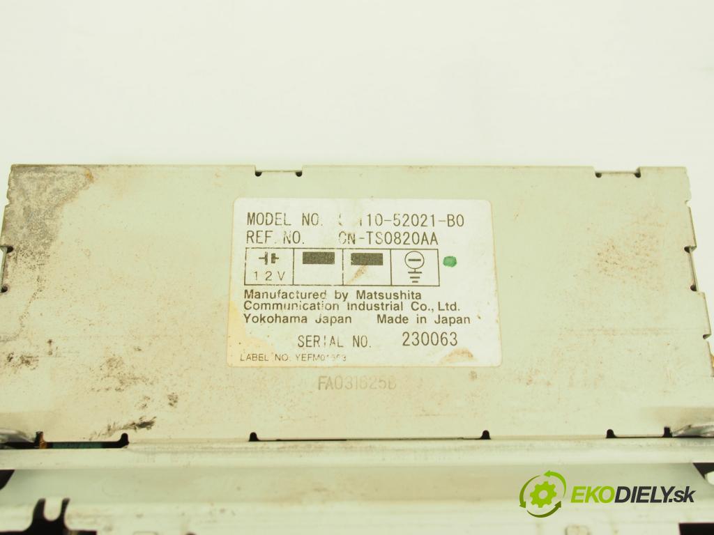 TOYOTA YARIS (_P1_) HB 2002 50,00 1.0 VVT- i 68 - 1SZ-FE 998,00 RADIO Modul 8612052021