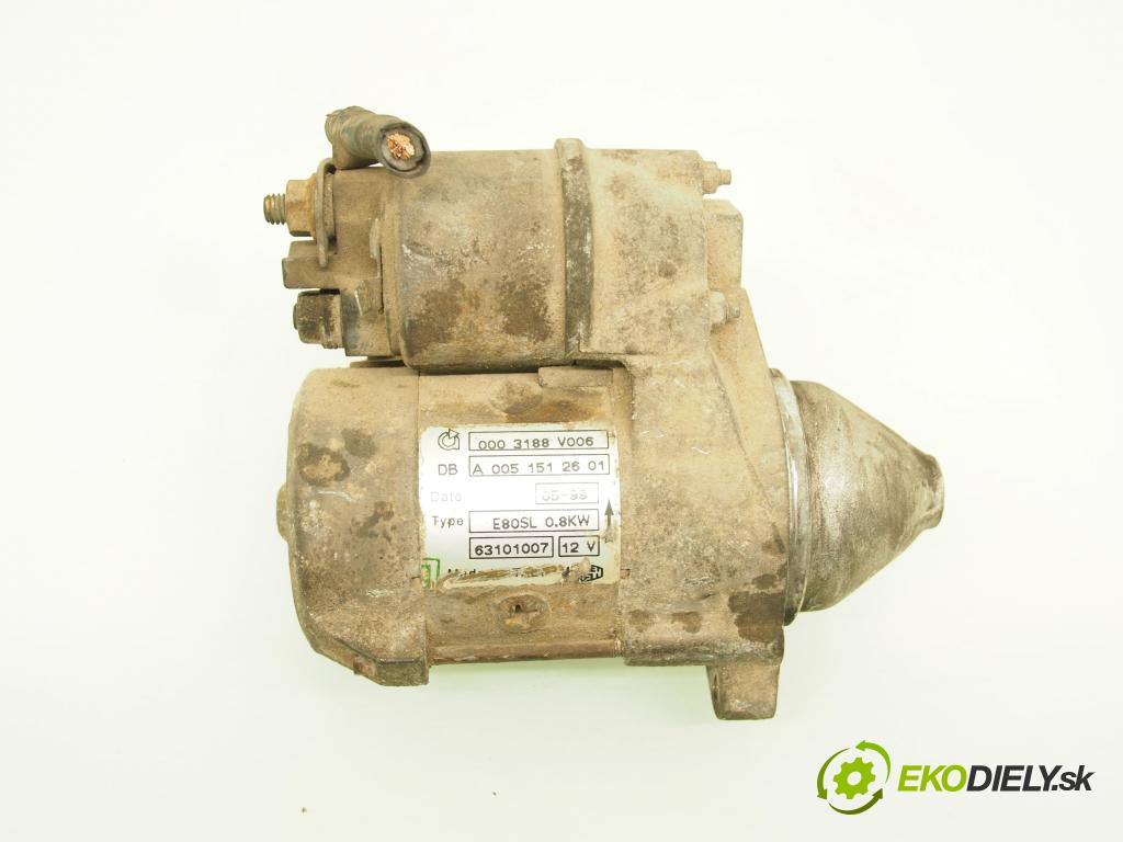 SMART FORTWO Coupe (450) COUPE 1999 45,00 0.6 R3 (450.332) - M 160.910 599,00 Štartér 0003188V006 ; A0051512601 ; 63101007 (Štartér)