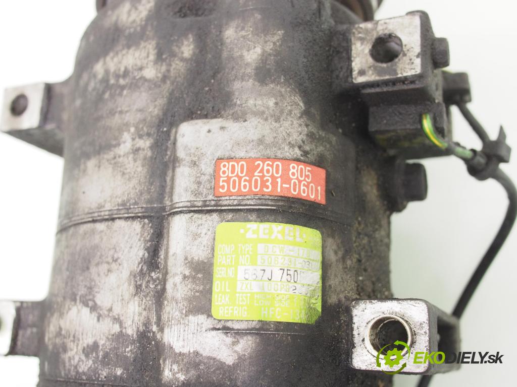 AUDI A4 (8D2, B5) SEDAN 1995 66,00 1.9 TDI - 1Z 1896,00 KOMPRESOR: klimatizácie 8D0260805 (Kompresor klimatizácie)