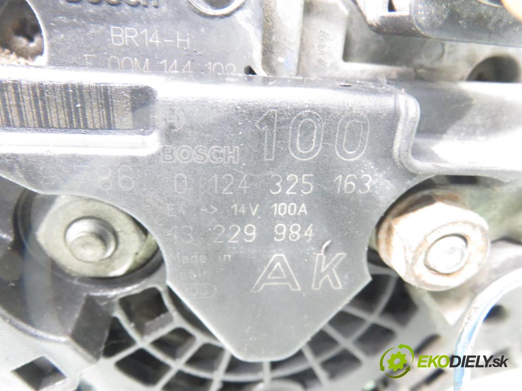 OPEL MERIVA A nadwozie wielkoprzestrzenne (MPV) (X03) MINIVAN 2007 77,00 1.6 16V 105 - Z 16 XEP 1598,00 Alternátor 0124325163 ; 13229984 (Alternátor)