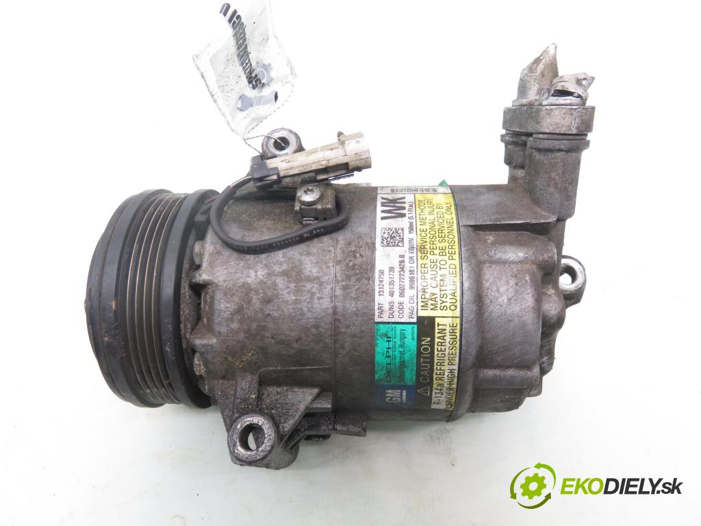 OPEL MERIVA A nadwozie wielkoprzestrzenne (MPV) (X03) MINIVAN 2007 77,00 1.6 16V 105 - Z 16 XEP 1598,00 KOMPRESOR: klimatizácie 13124750 ; 401351739 (Kompresor klimatizácie)