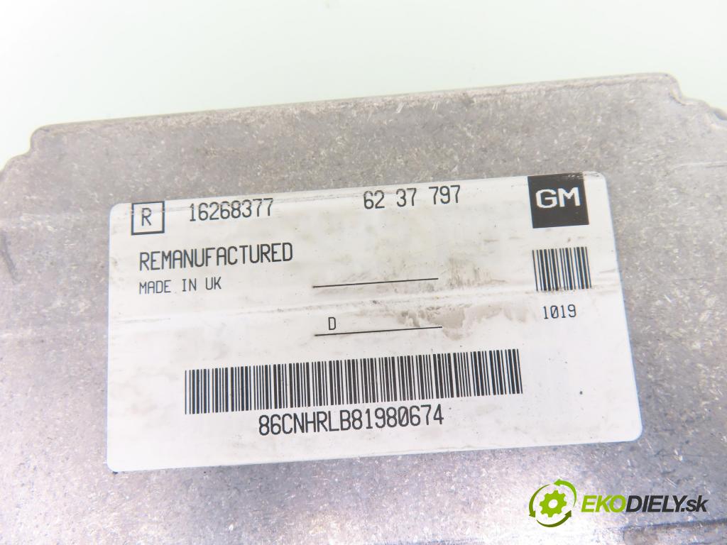 OPEL ASTRA G liftback (T98) HB 2002 74,00 1.6 16V - C 16 SEL 1598,00 spinačka / imobilizéra IMMO / Riadiaca jednotka 16268377 ; 6237797