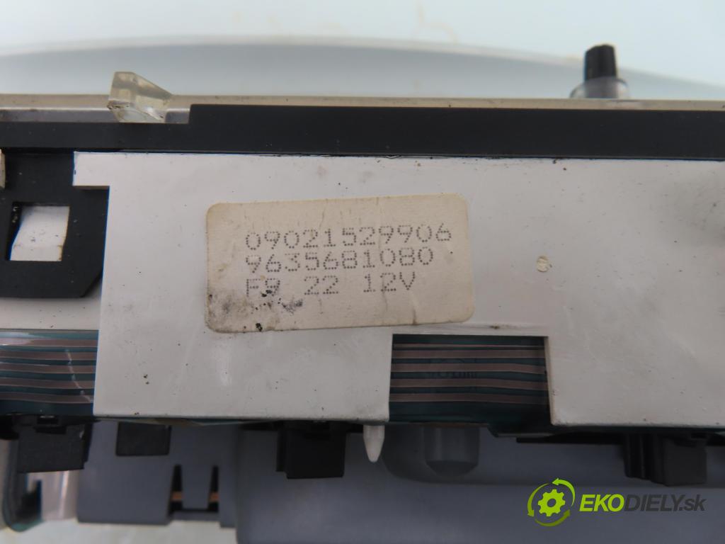 CITROEN BERLINGO / BERLINGO FIRST nadwozie wielkoprzestrzenne (MPV) KOMBI 1999 66,00 1.8 8V 90 - LFX 1761,00 Prístrojovka elektrický 9635681080