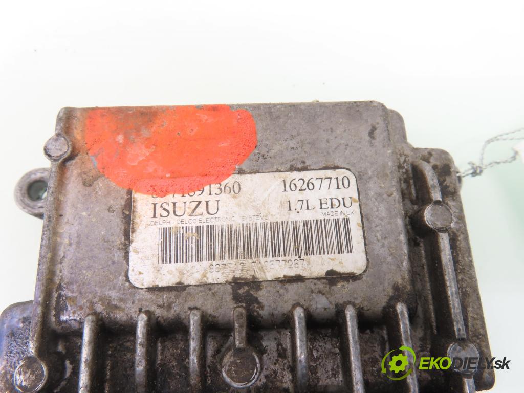 OPEL COMBO C KOMBIVAN 2002 48,00 1.7 DI 16V - Y 17 DTL 1686,00 Riadiaca jednotka pumpy 16267710 ; 8971891360