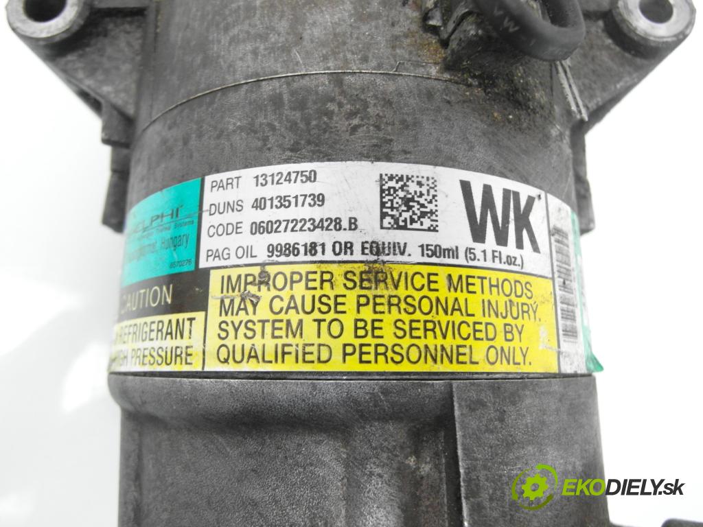 OPEL ZAFIRA A Nadwozie Wielkopojemne (MPV) (T98)  MINIVAN 2001 108,00 2.2 16V - Z 22 SE 2198,00 KOMPRESOR: klimatizácie 13124750 ; 401351739 (Kompresor klimatizácie)