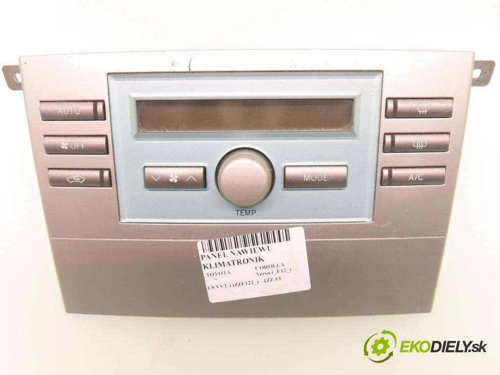 TOYOTA COROLLA Verso (_E12_) MINIVAN 2004 99,00 1.8 VVT-i 135 (ZZE122_) - 1ZZ-FE 1794,00 Panel topení KLIMATRONIK 559000F030