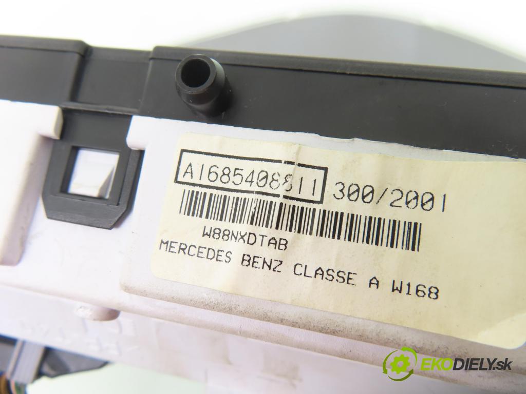 MERCEDES-BENZ KLASA A (W168) HB 2001 75,00 1.6 102 A 160  M 166.960 1598,00 Prístrojovka elektrický A1685408811