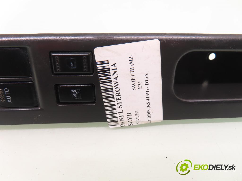 SUZUKI SWIFT III (MZ, EZ) HB 2007 55,00 1.3 DDiS (RS 413D) - D13A 1248,00 Panel ovládania okien 8376262J11