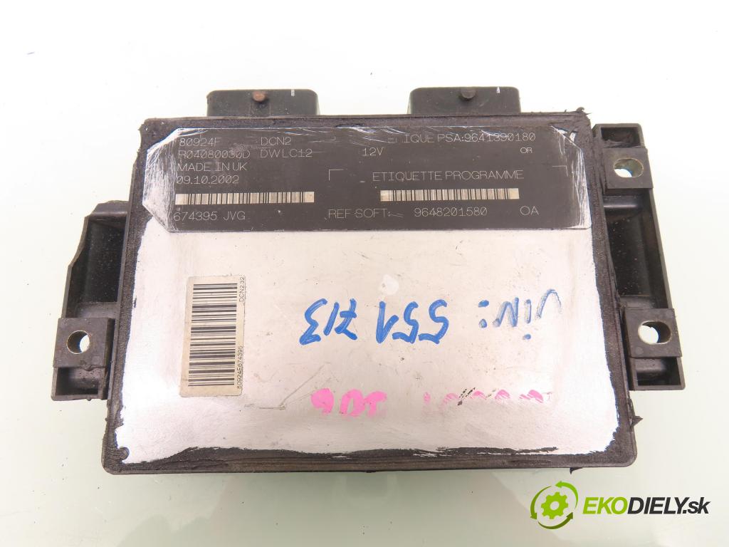 PEUGEOT 206 liftback (2A/C) HB 2001 51,00 1.9 D - WJY (DW8B) 1868,00 Riadiaca jednotka Motor R04080030D ; 9648201580