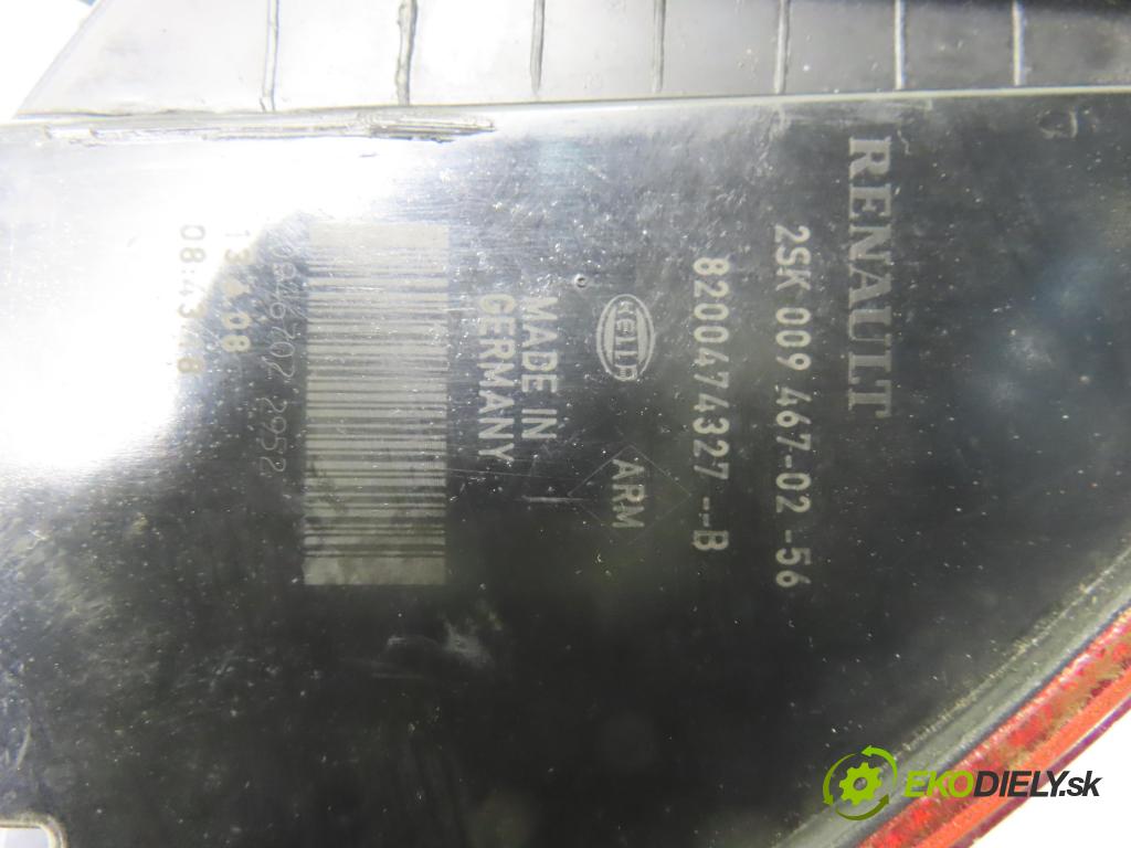 RENAULT SCENIC II (JM0/1_) MINIVAN 2008 96,00 1.9 dCi - F9Q 803 1870,00 Svetlo pravé zadné 8200474327B ; 2SK0094670256