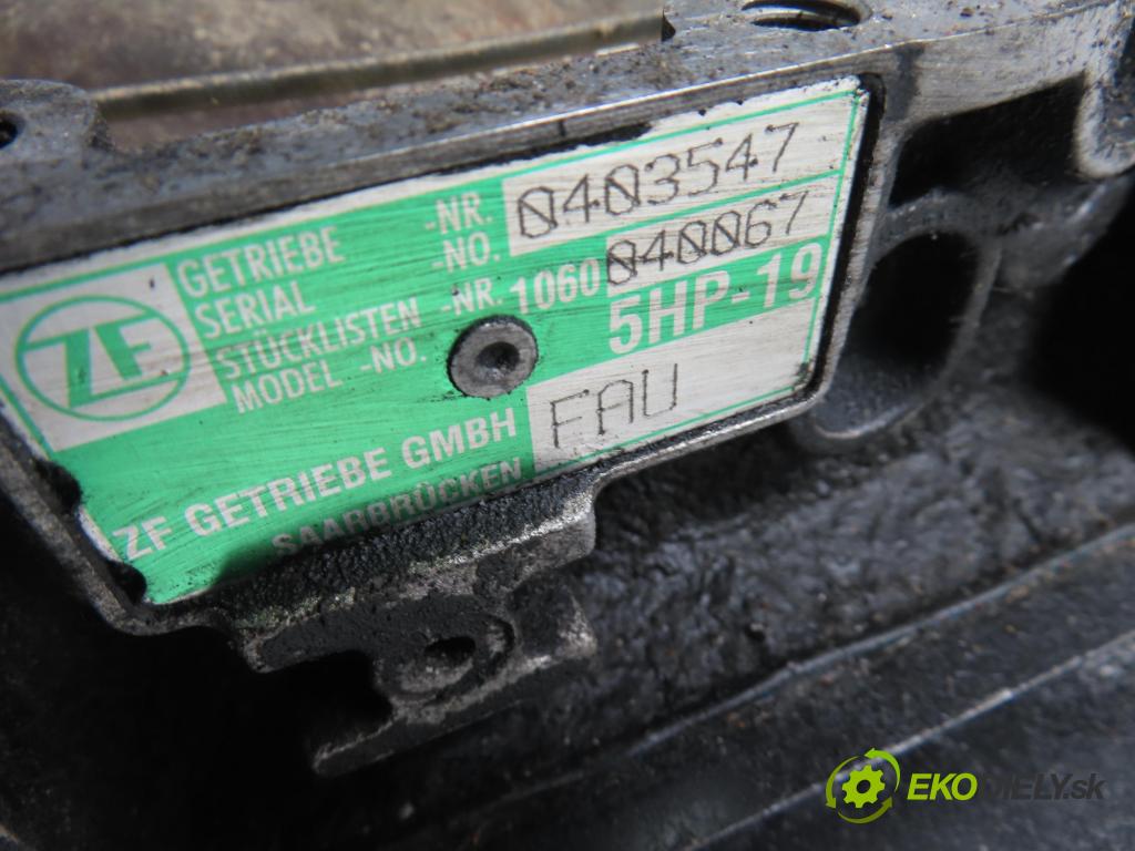 AUDI A6 Avant (4B5, C5) KOMBI 2001 132,00 2.5 TDI - AKE 2496,00 převodovka AUTOMATICKÝ FAU ; 5HP19