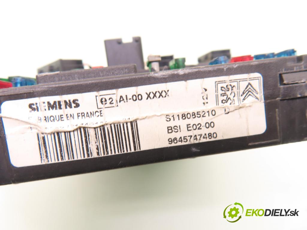 PEUGEOT 206 liftback (2A/C) HB 2001 50,00 1.4 HDi 8V 70 - 8HX 1398,00 MODUL BSI S118085210D ; 9645747480