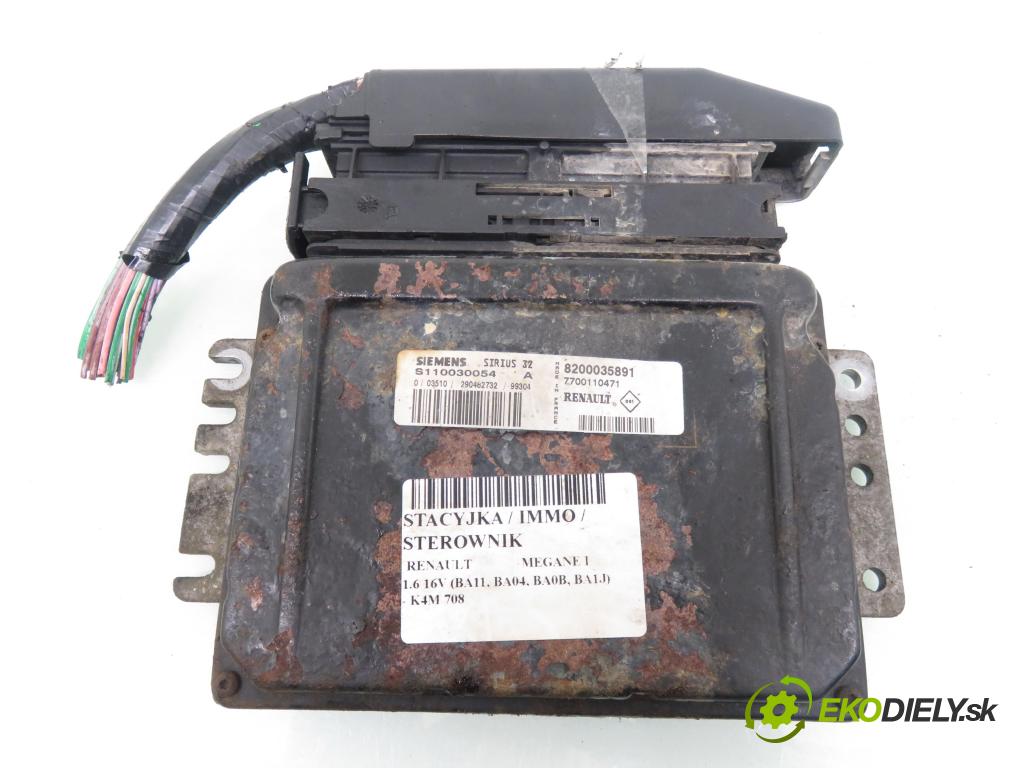 RENAULT MEGANE I (BA0/1_) LIFTBACK 1999 79,00 1.6 16V 107 - K4M 708 1598,00 spinačka / imobilizéra IMMO / Riadiaca jednotka 8200035891 ; 7700110471 ; 8200029340