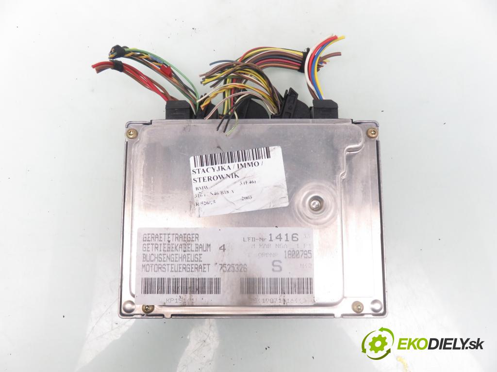 BMW 3 (E46) SEDAN 2001 105,00 318 i - N42 B20 A 1995,00 spinačka / imobilizéra IMMO / Riadiaca jednotka 0261209007 ; 7508292 ; 7516809