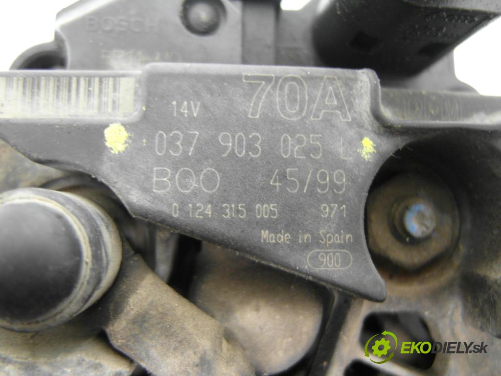 VW POLO (6N2) HB 2001 55,00 1.4 16V - AHW 1390,00 Alternátor 037903025L ; 0124315005 (Alternátor)