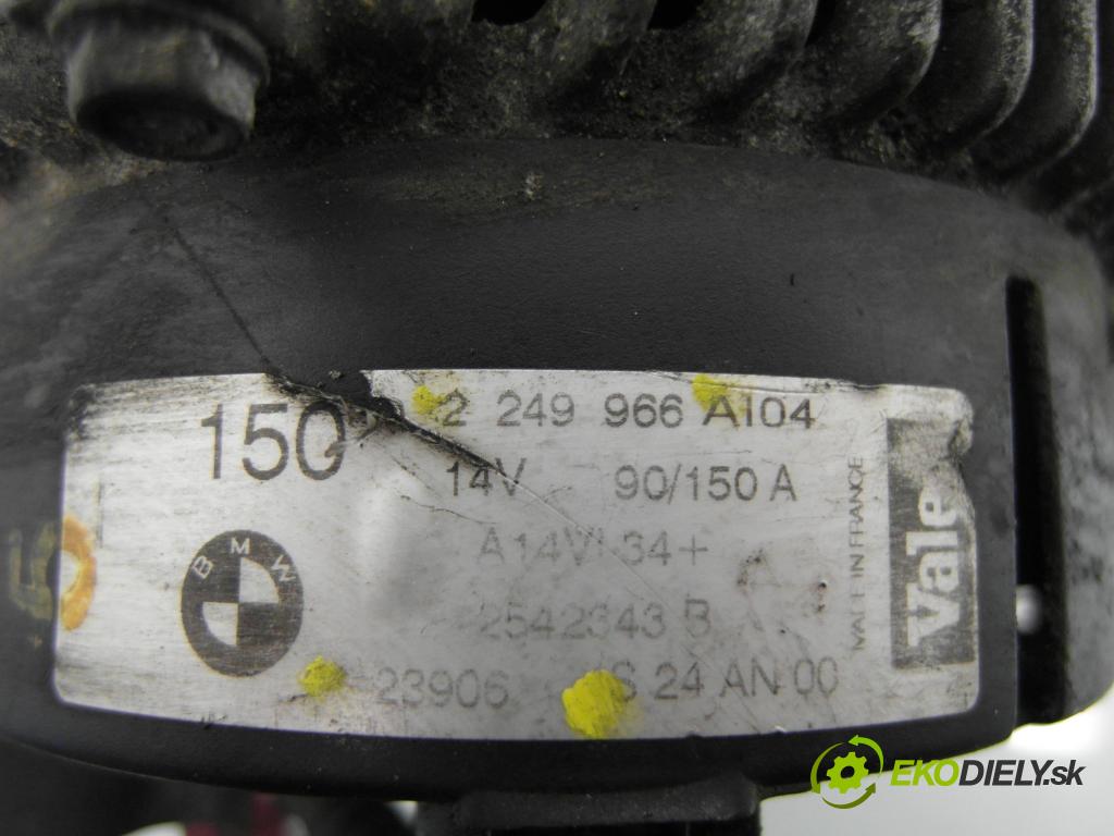BMW 3 (E46) SEDAN 2000 100,00 320 d 136 - M47 D20 (204D1) 1951,00 Alternátor 2249966 ; 2542343B (Alternátor)