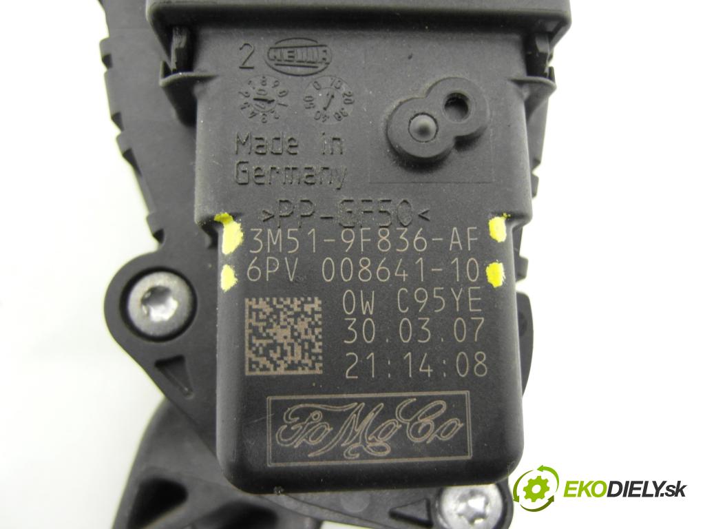 FORD C-MAX (DM2) MINIVAN 2004 80,00 1.6 TDCi - G8DD 1560,00 Potenciometer plynu 3M519F836AF ; 6PV00864110 (Potenciometer plynového pedálu)
