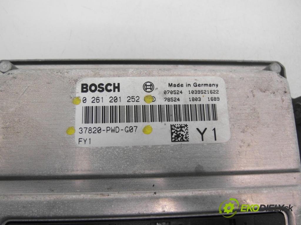 HONDA JAZZ II (GD_, GE3, GE2) HB 2007 57,00 1.2 i-DSI (GD5, GE2) - L12A1 1243,00 Riadiaca jednotka Motor 0261201252 ; 37820PWDG07