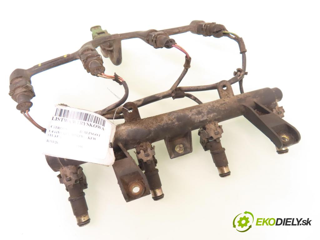 CITROEN BERLINGO / BERLINGO FIRST nadwozie wielkoprzestrzenne (MPV) KOMBIVAN 1999 55,00 1.4 i 75 - KFW 1360,00 lišta vstřikovací 9625194080 ; 01F002A ; 9638128080 (Vstřikovací lišta)