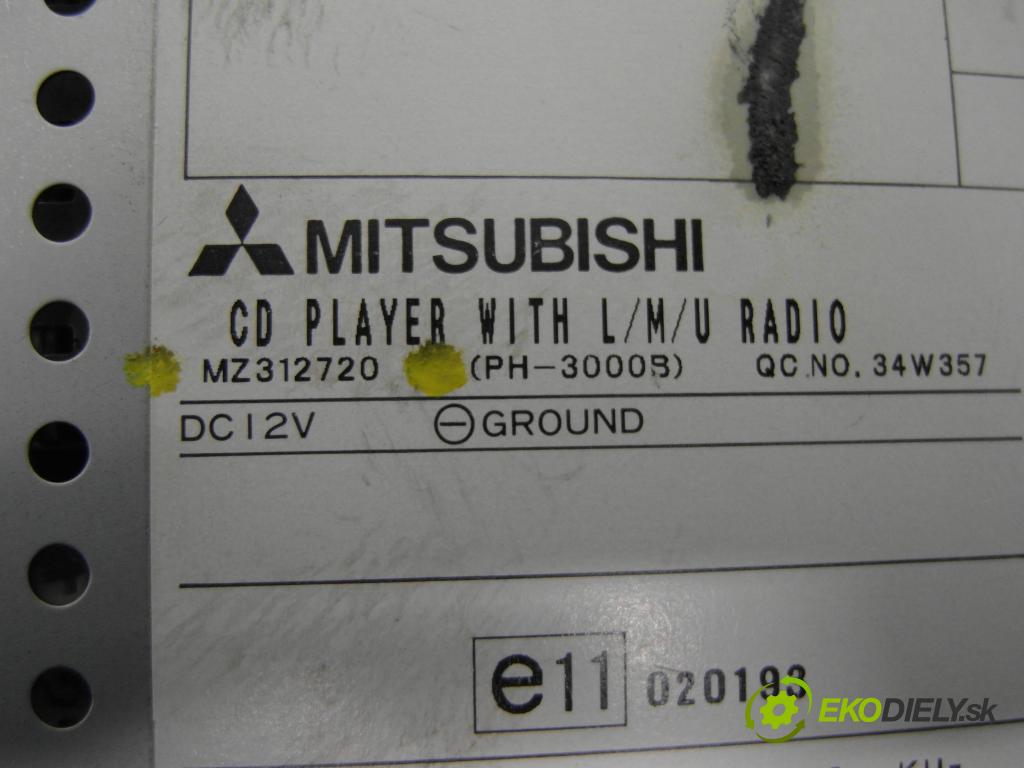 MITSUBISHI SPACE STAR nadwozie wielkoprzestrzenne (MPV) (DG_A) HB 2003 72,00 1.6 16V (DG3A) 98 - 4G18 1584,00 RADIO MZ312720